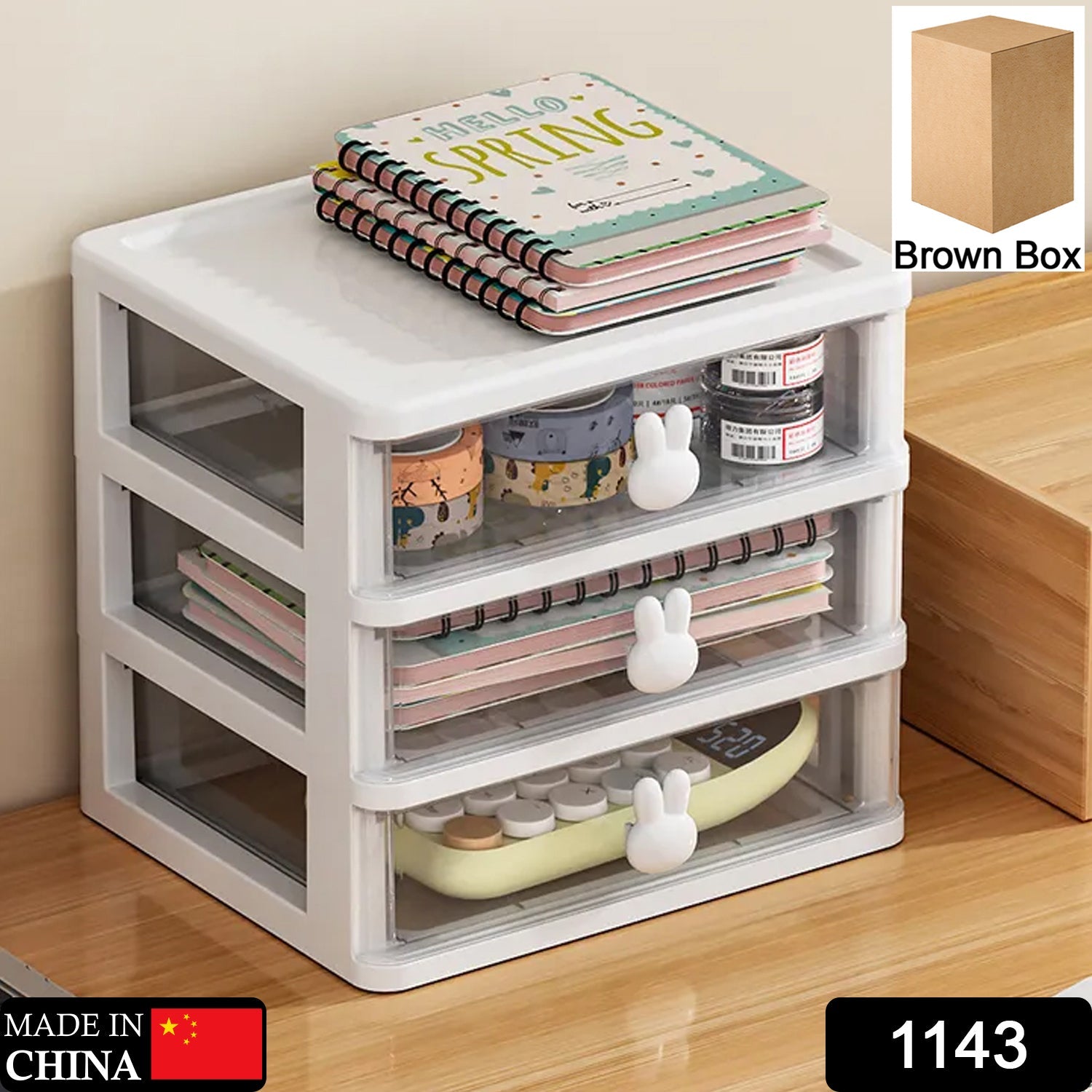 1143 Cartoon Desktop Storage Box Transparent Small Drawer Desk Plastic Mini Storage Box Rabbit Stationery Storage Box DeoDap 1143 Cartoon Desktop Storage Box Transparent Small Drawer Desk Plastic Mini Storage Box Rabbit Stationery Storage Box DeoDap